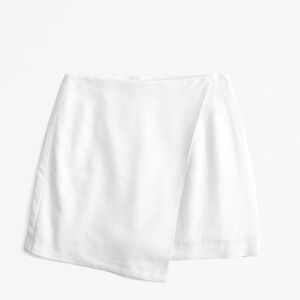 Abercrombie White Wrap Mini Skirt